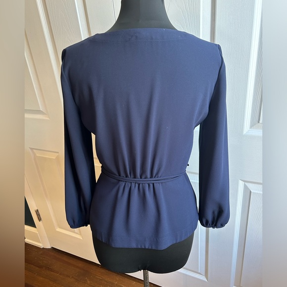 Navy Wrap-style Blouse - J. Crew - Size 4 - Picture 7 of 7